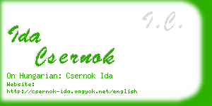 ida csernok business card